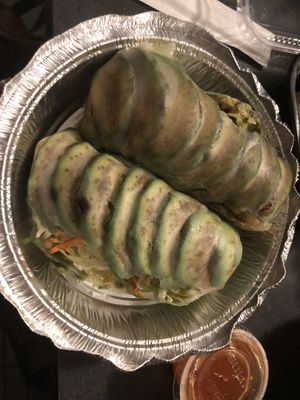 Avocado rice paper roll   at Zen Garden in Great Neck
