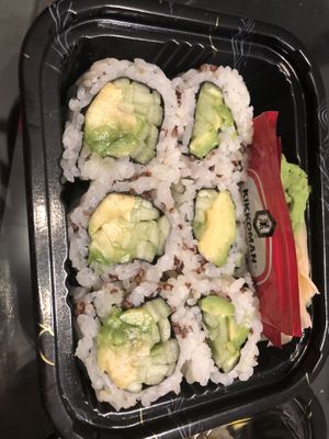 Avocado cucumber roll   at Zen Garden in Great Neck