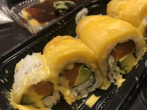 Vegan mango Tuna roll   at Zen Garden in Great Neck