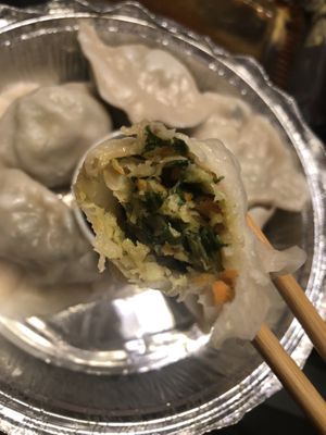 Steamed vegan dumplings   at Zen Garden in Great Neck