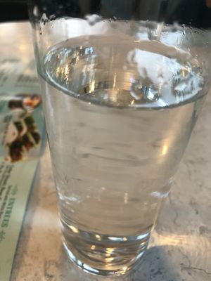 Glass of water  at Zen Garden in Great Neck