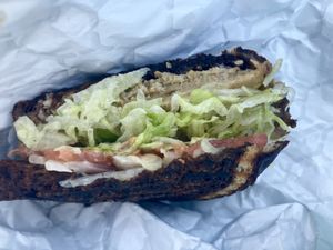 The contents of Eureka's "Santana" Sandwich! at Eureka Plant Based Foods in Phillipsburg