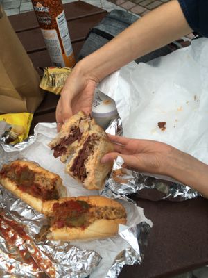 P-burg and Reuben with Vegan Rob’s Turmeric Crisps at Eureka Plant Based Foods in Phillipsburg