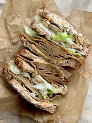 Eureka! This sandwich was amazing.  at Eureka Plant Based Foods in Phillipsburg