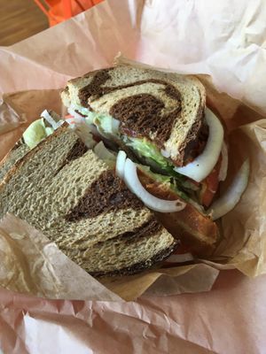 Club on rye at Eureka Plant Based Foods in Phillipsburg