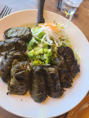 Stuffed grape leaves at Chez Thuy in Boulder