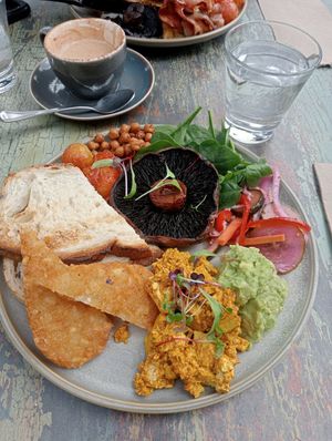 Vegan big breakfast at Sanctum Cafe in Cooks Hill