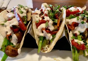 Happy Veggie Tacos  at South Gate Brewing Company in Oakhurst