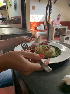 Vegan Biriyani  at Kashi Art Gallery in Kochi