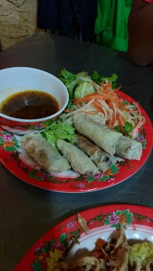 Fried spring rolls!! So yum!! at Quan Chay - Cua Dai in Hoi An
