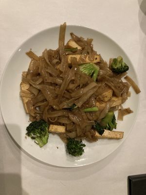 Tofu pad see ew no egg 😍   at Blue Orchid in Lincoln