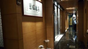 Hallway in restaurant at Liang Wu Vegetarian in Nanjing