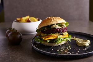 our burger at Herbe in Reggio Emilia