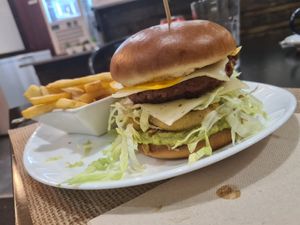Vegan Burger at La Factoría Vegana in Leon
