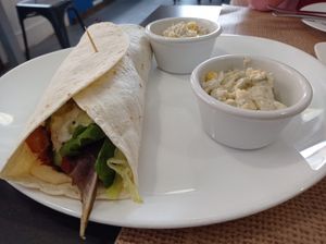 Flauta griega at La Factoría Vegana in Leon