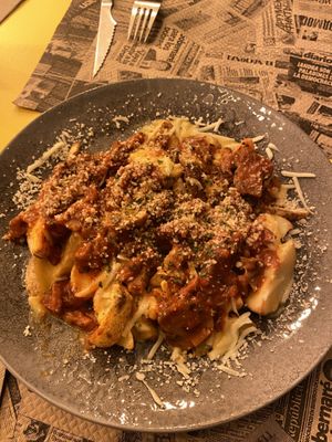 Patatas al ragú  at La Factoría Vegana in Leon