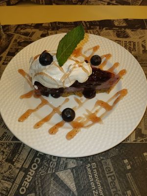 Blueberry Pie at La Factoría Vegana in Leon