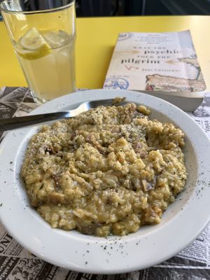 Mushroom risotto   at La Factoría Vegana in Leon