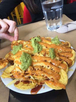 Nachos at La Factoría Vegana in Leon