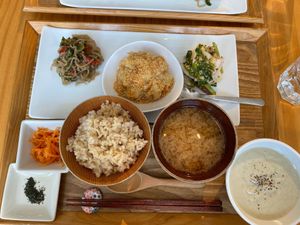 vegan option of lunch set B! at Kiseki no Shokutaku in Yokohama