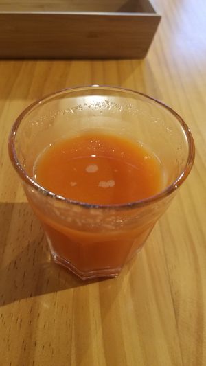 set drink-carrot juice  at Kiseki no Shokutaku in Yokohama