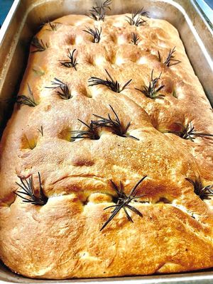 Homemade Vegan Focaccia at Ilkley Moor Vaults in Ilkley