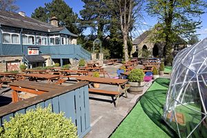 Beer Garden at Ilkley Moor Vaults in Ilkley