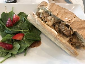 Philly cheesesteak at Mind Your Belly in Richmond