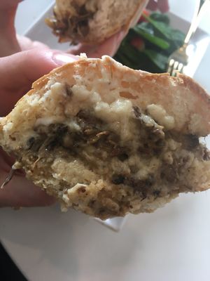 The Philly cheesesteak 🔥 at Mind Your Belly in Richmond