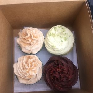 Churro, lemon, chili chocolate cupcakes at Mind Your Belly in Richmond