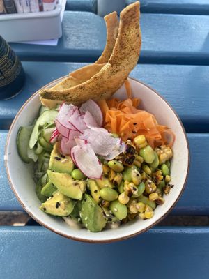 Poke bowl  at Pear Tree in Hermanus