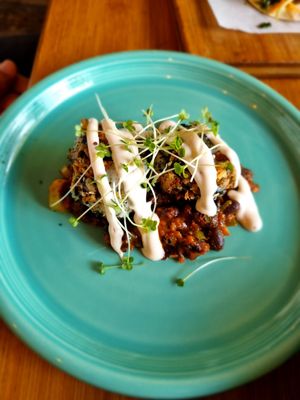 Sticky rice balls with beans at Pear Tree in Hermanus