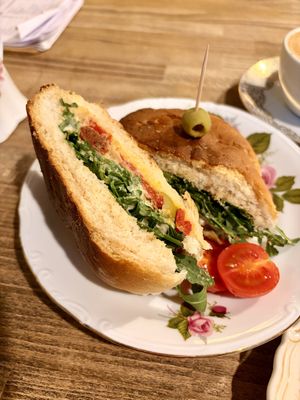 Antipasti-Sandwich  at Café Bubu in Leipzig