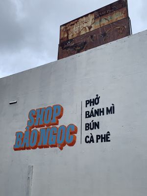 the side of the shop - the mural is finished now at Shop Bao Ngoc in Brunswick