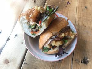 Mushroom calamari Banh Mi (you gotta ask for it) at Shop Bao Ngoc in Brunswick