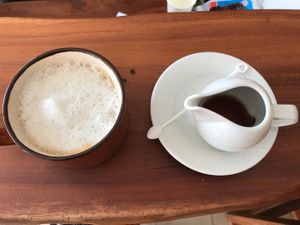 Soy Cappuccino with coconut treacle  at The Nest in Galle
