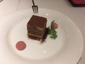 Vegan nut cake  at Hé Tián SùShí 荷恬素食 in Dalian