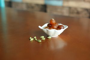 Vegan Glutenfree Sweet Potato GulabJamun at Plantarium in Hyderabad