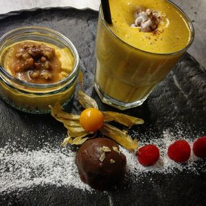 Pumpkin trilogy (temporary special menue) at Brauhaus Sacher in Leonberg