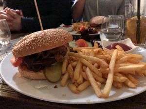 Beyond Meat Burger at Brauhaus Sacher in Leonberg