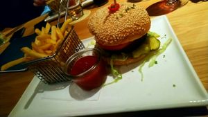 Beyond Meat Burger at Brauhaus Sacher in Leonberg