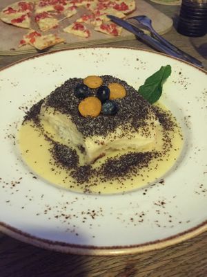 Germknödel (seasonal menu)  at Brauhaus Sacher in Leonberg