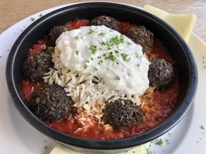 greek dish  at Brauhaus Sacher in Leonberg