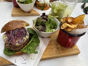 Veggie burger  at Manjerica in Lisbon