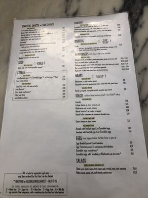 Menu   at Manjerica in Lisbon