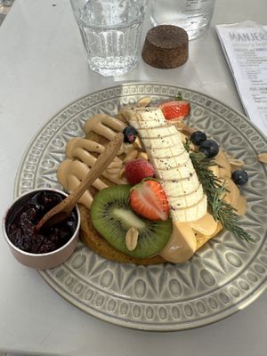 Pumpkin & Oat Pancake   at Manjerica in Lisbon