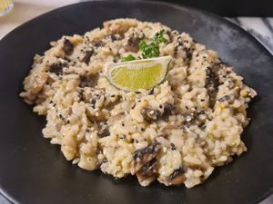 Risotto with mushrooms at Manjerica in Lisbon