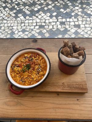 Scrambled tofu  at Manjerica in Lisbon