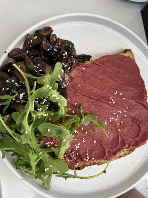 Mushroom toast  at Manjerica in Lisbon