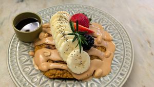 Pumpkin oat pancake at Manjerica in Lisbon